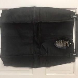Black leather midi skirt NWT Newport News
